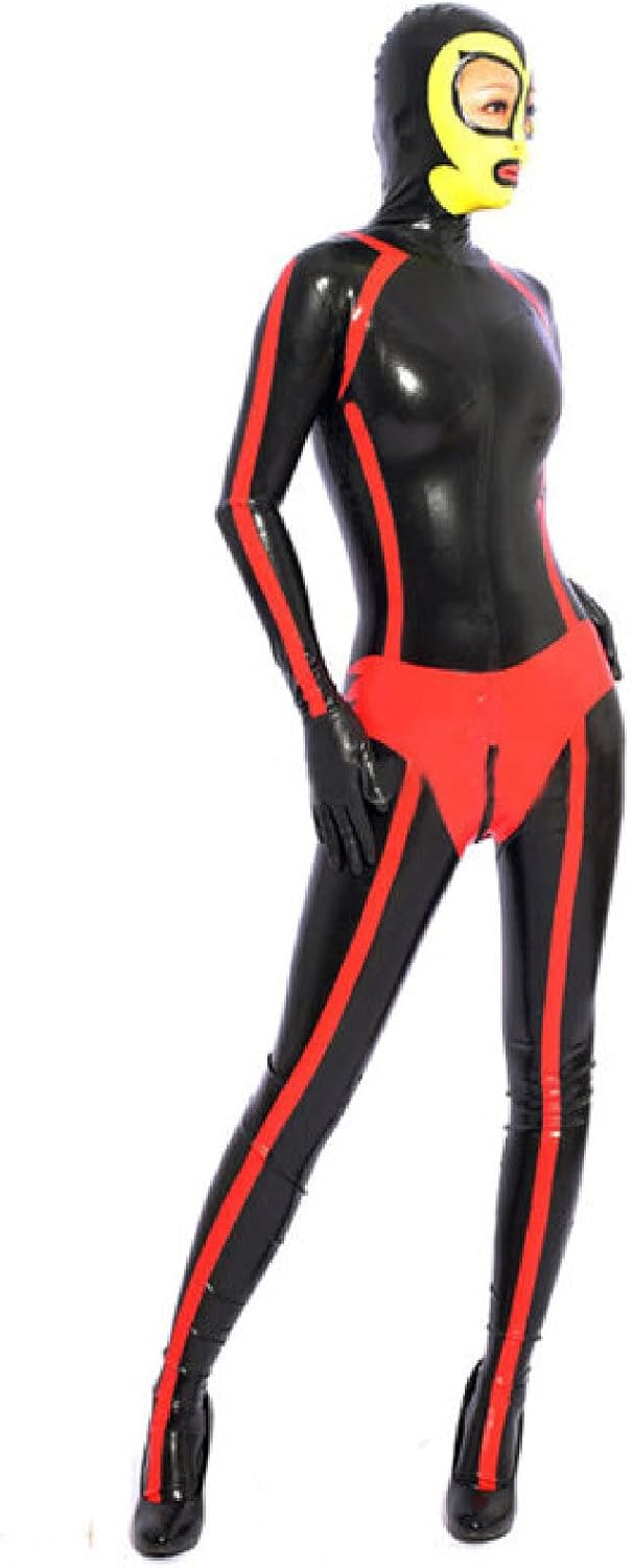 ラバー ラテックス キャットスーツ（マスク一体型3穴シース付）